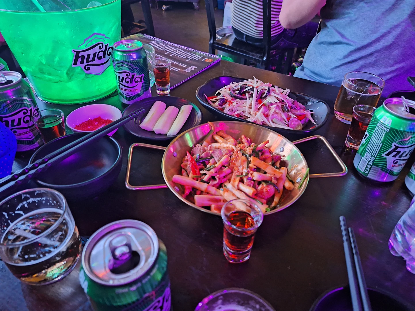 Nighttime Pub Gathering in Hue · Soaking in toasts of Mot Hai Ba Dzo